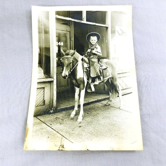 Early Twentieth Century Photos 1 Metal Mounted Masons Plaque 1 Boy on Pony 2pc - Picture 7 of 8